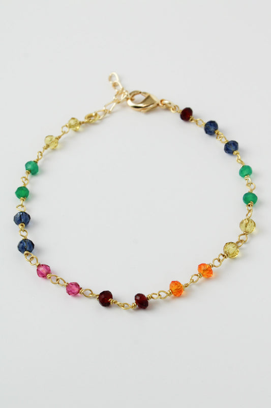 RAINBOW STONE CHAIN BRACELET (7879498105048)