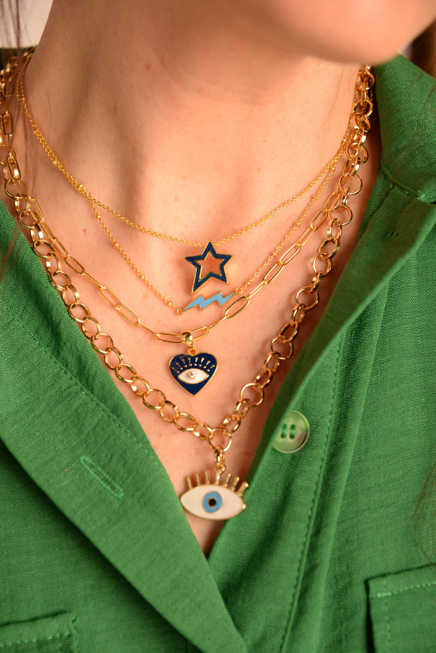 *PREORDER* ENAMEL LIGHTNING CHAIN (7574629023960)
