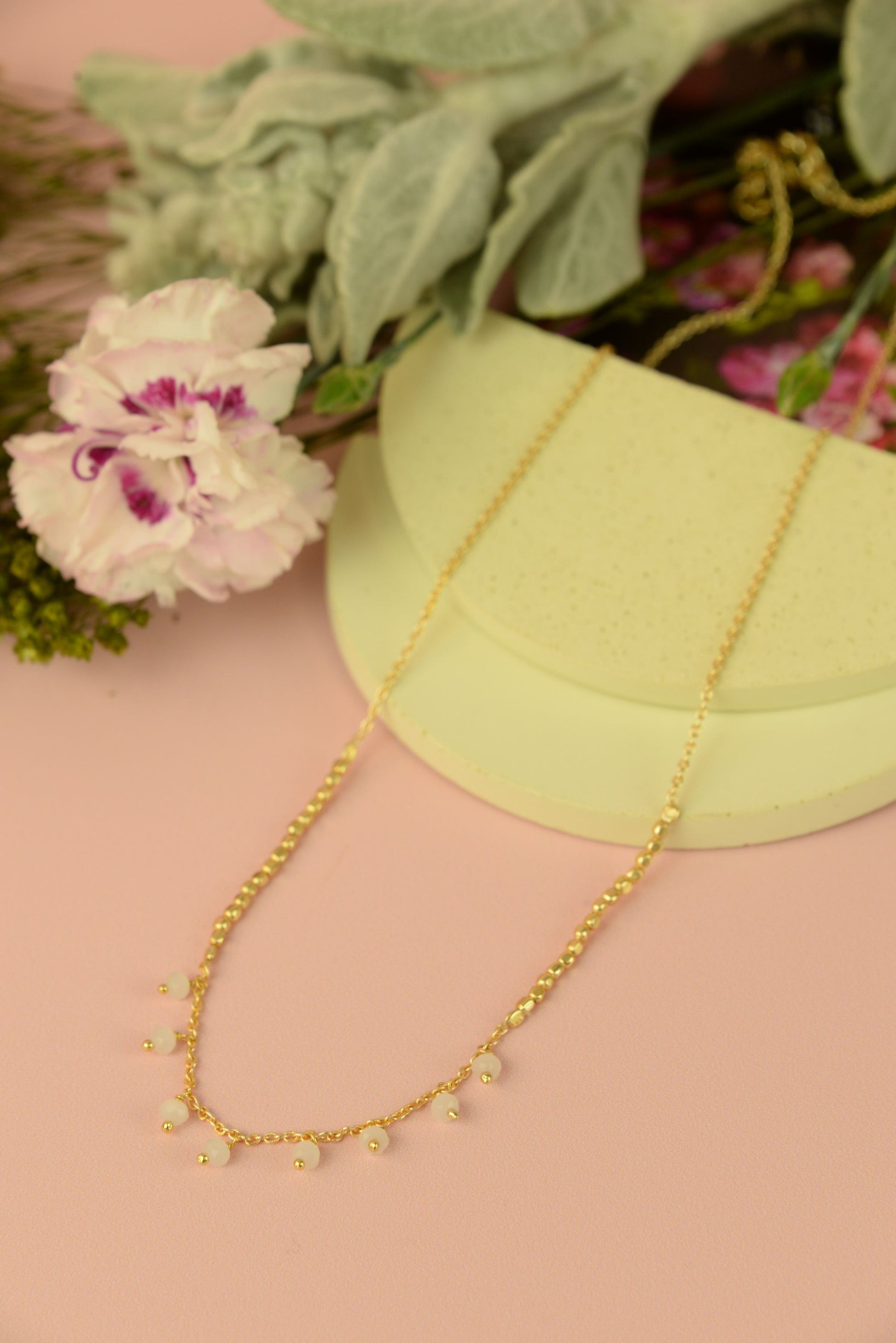 BEADED CHARM NECKLACE (7680455868632)