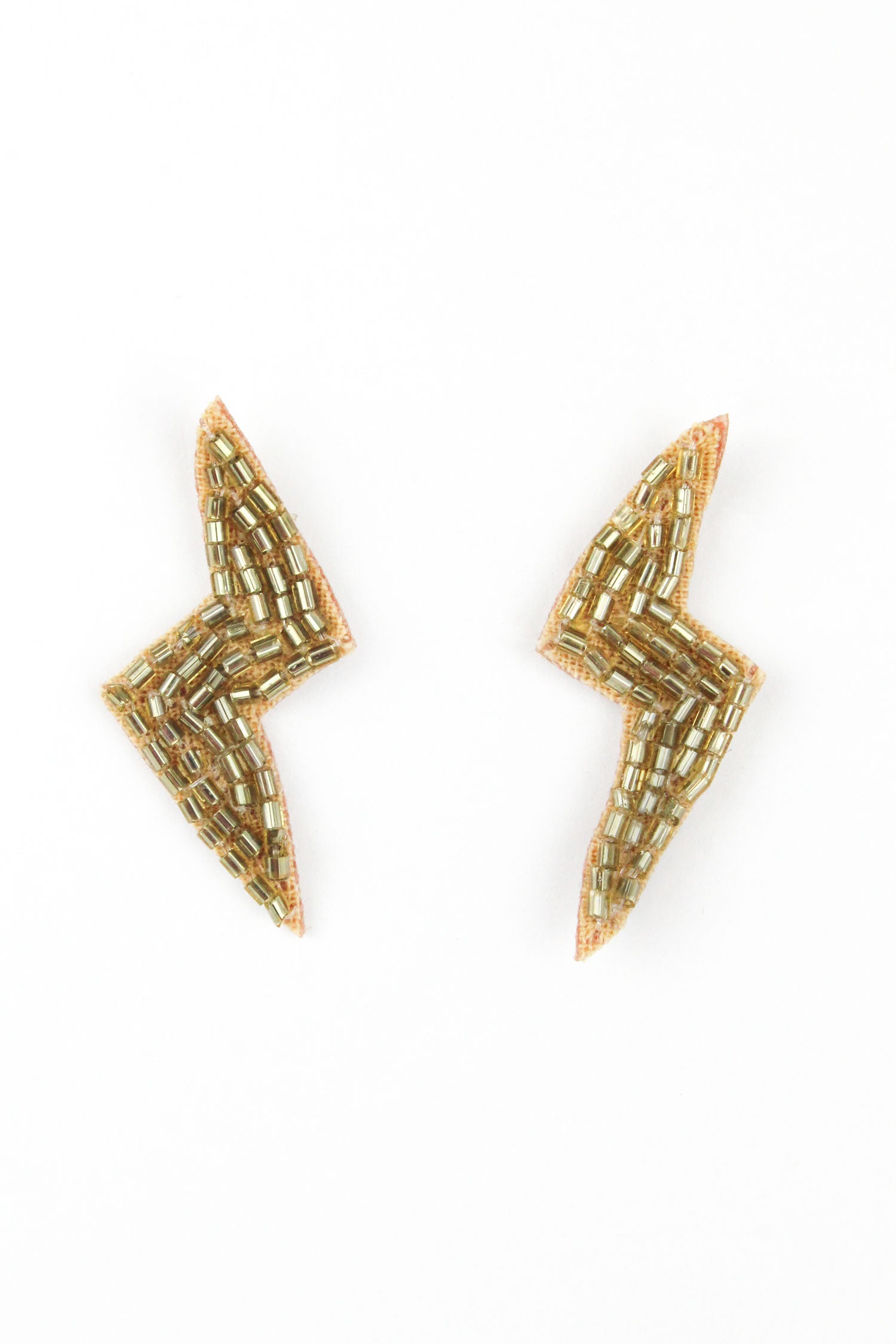 GOLD BEADED LIGHTNING STUD (7089418076347)