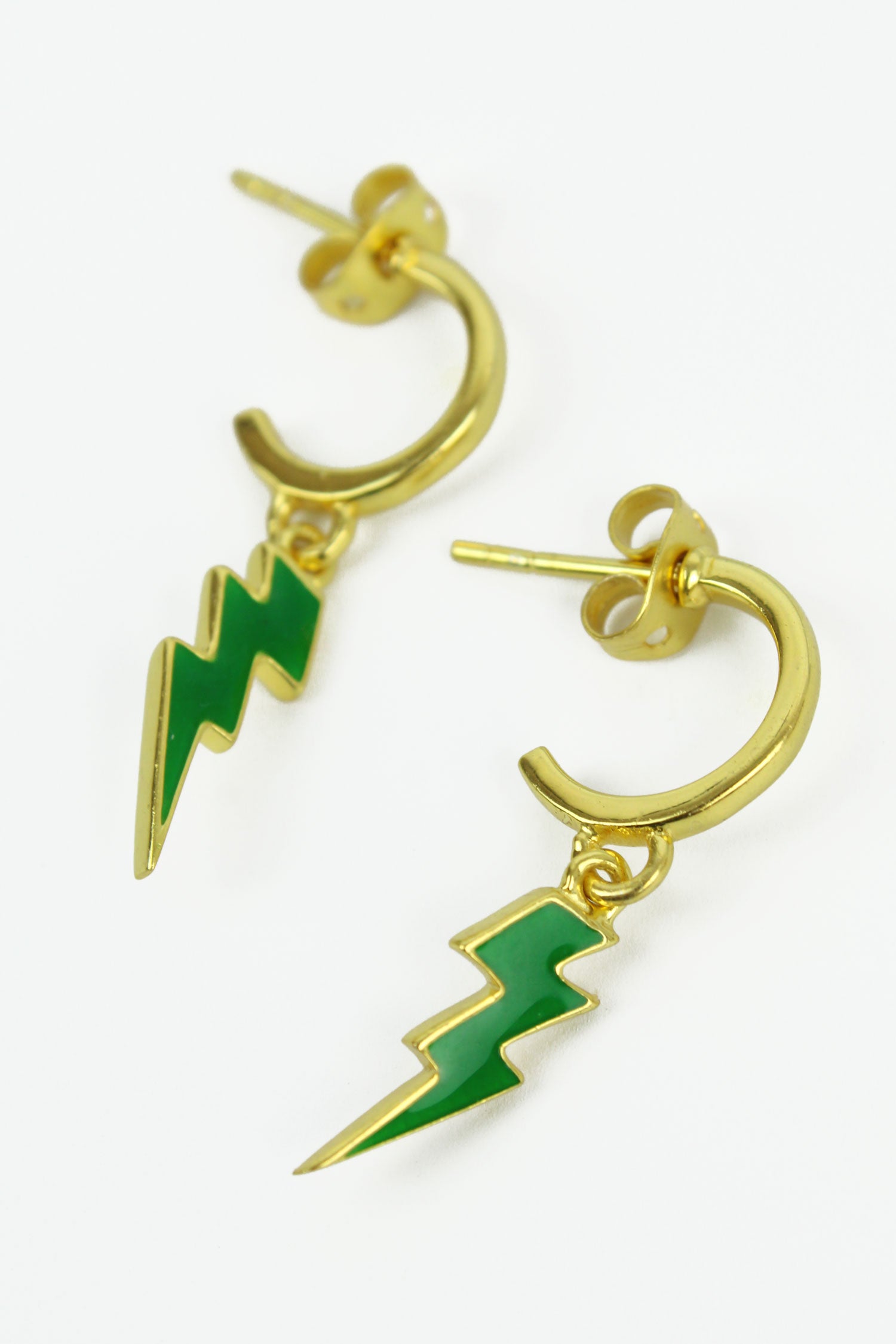 ENAMEL LIGHTNING HOOP (7574585966808)