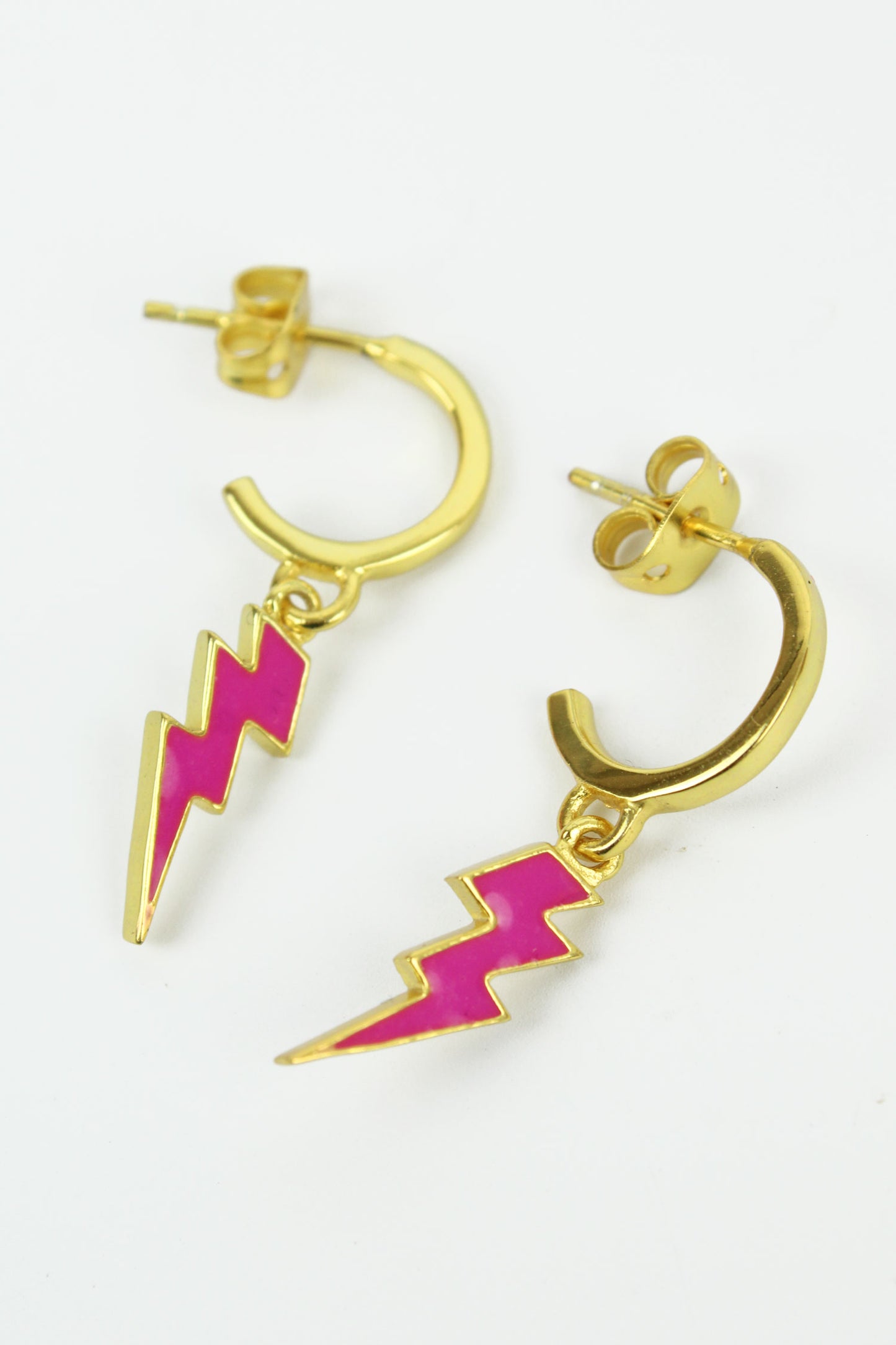 ENAMEL LIGHTNING HOOP (7574585966808)