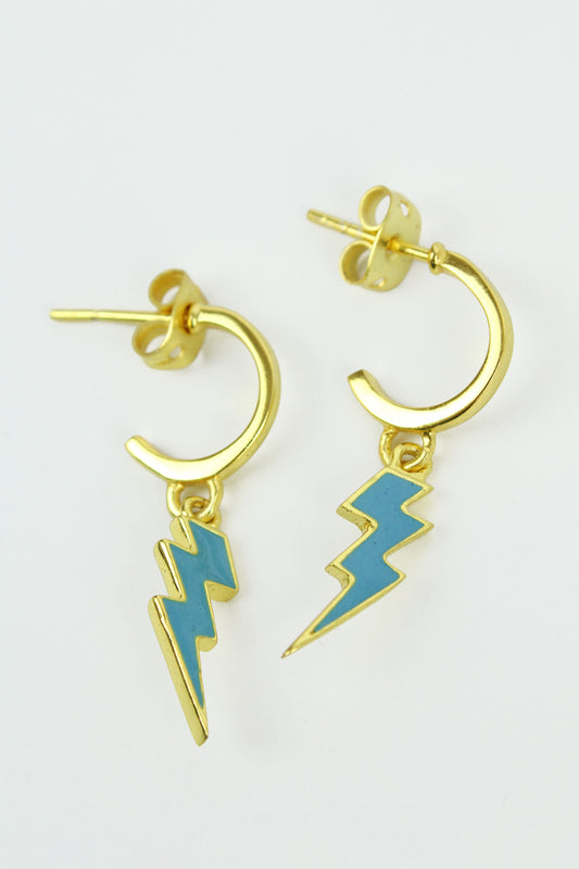 ENAMEL LIGHTNING HOOP (7574585966808)
