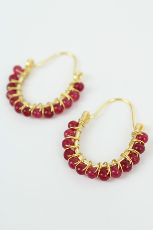 CLUSTER HOOP EARRING (7680448135384)