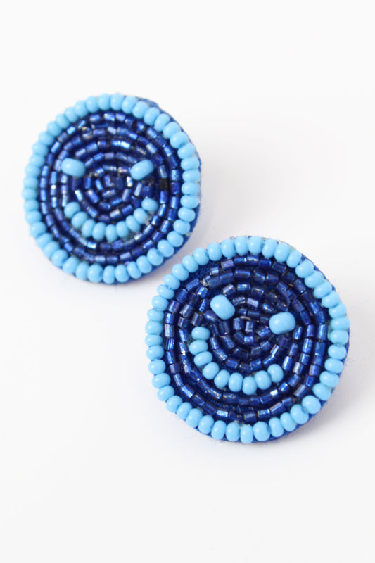 BLUE SMILEY STUD (7785925214424)