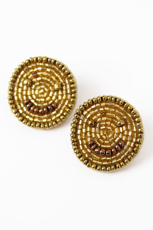 GOLD SMILEY STUD (7785931243736)