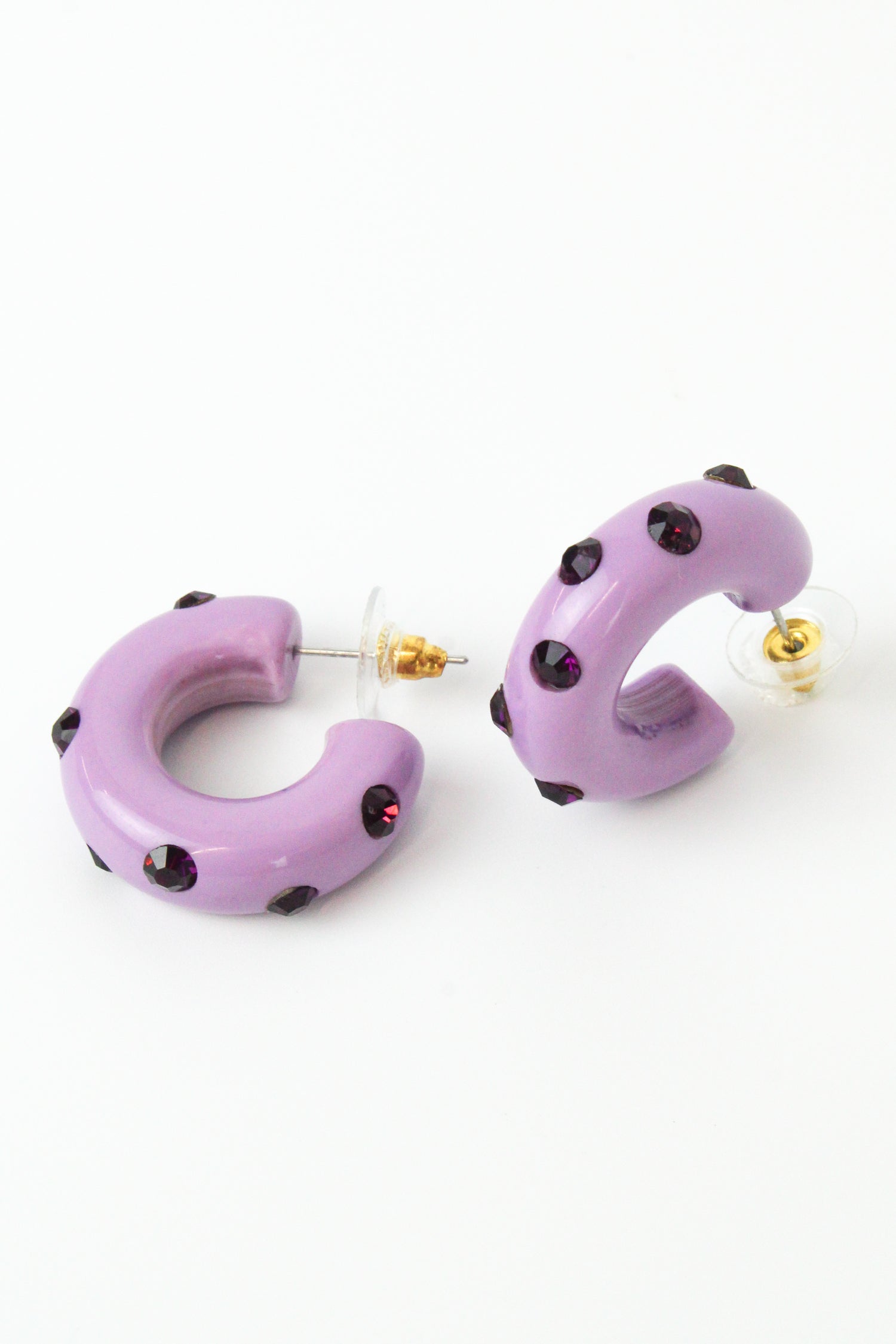 LILAC CHUNKY GEM HOOP (7873250787544)