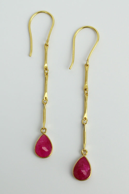 PINK QUARTZ LONG CHAIN DROP (7879493550296)