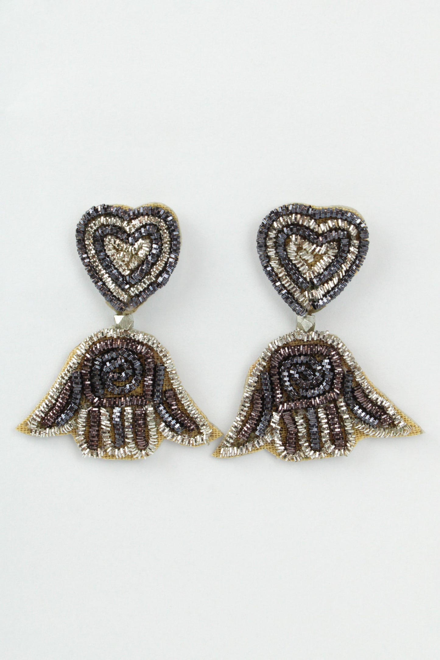 SILVER MINI HAMSA HAND DROP (7895304372440)