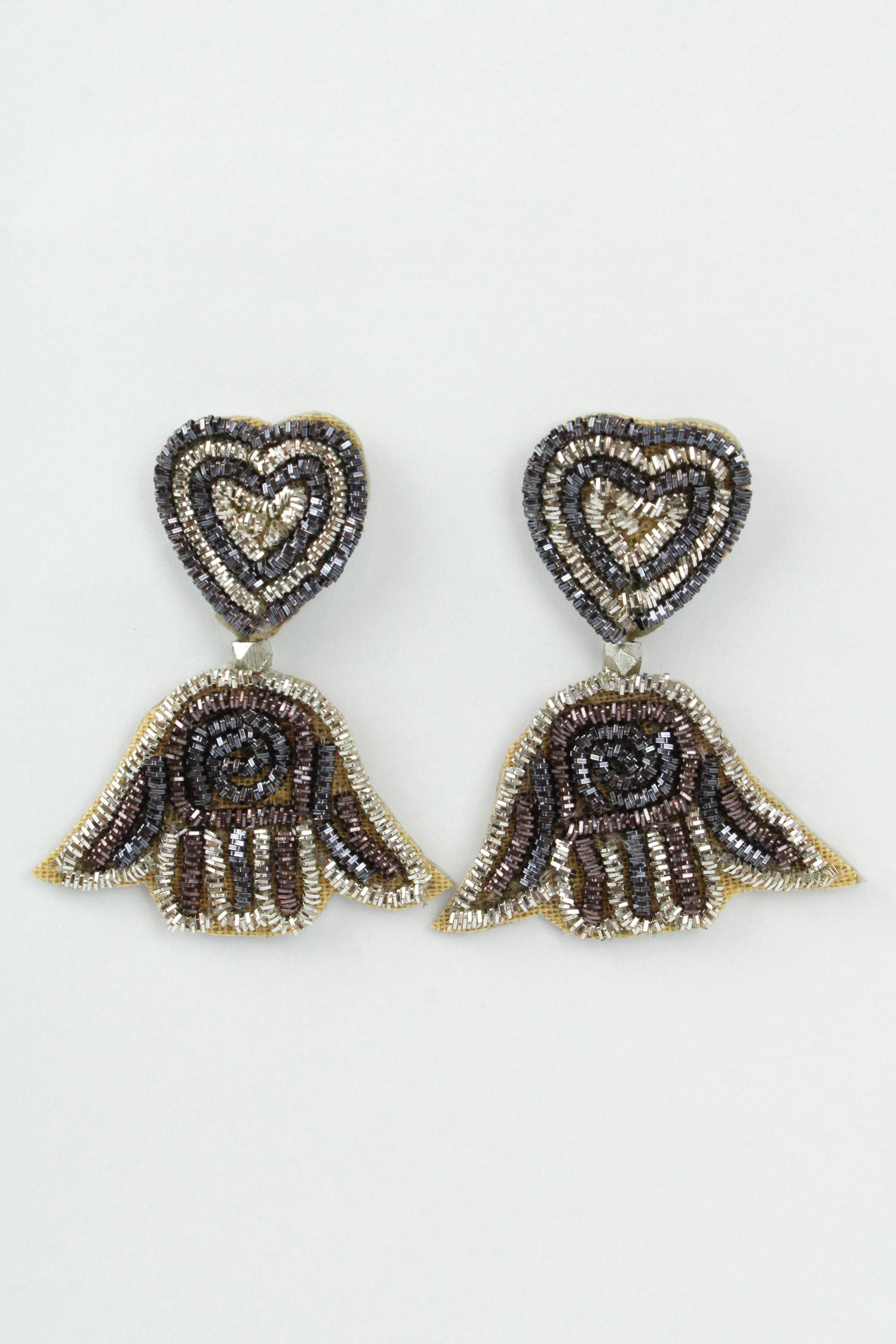 SILVER MINI HAMSA HAND DROP (7895304372440)