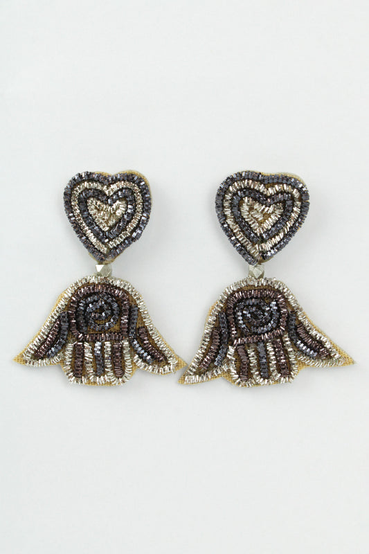 SILVER MINI HAMSA HAND DROP (7895304372440)