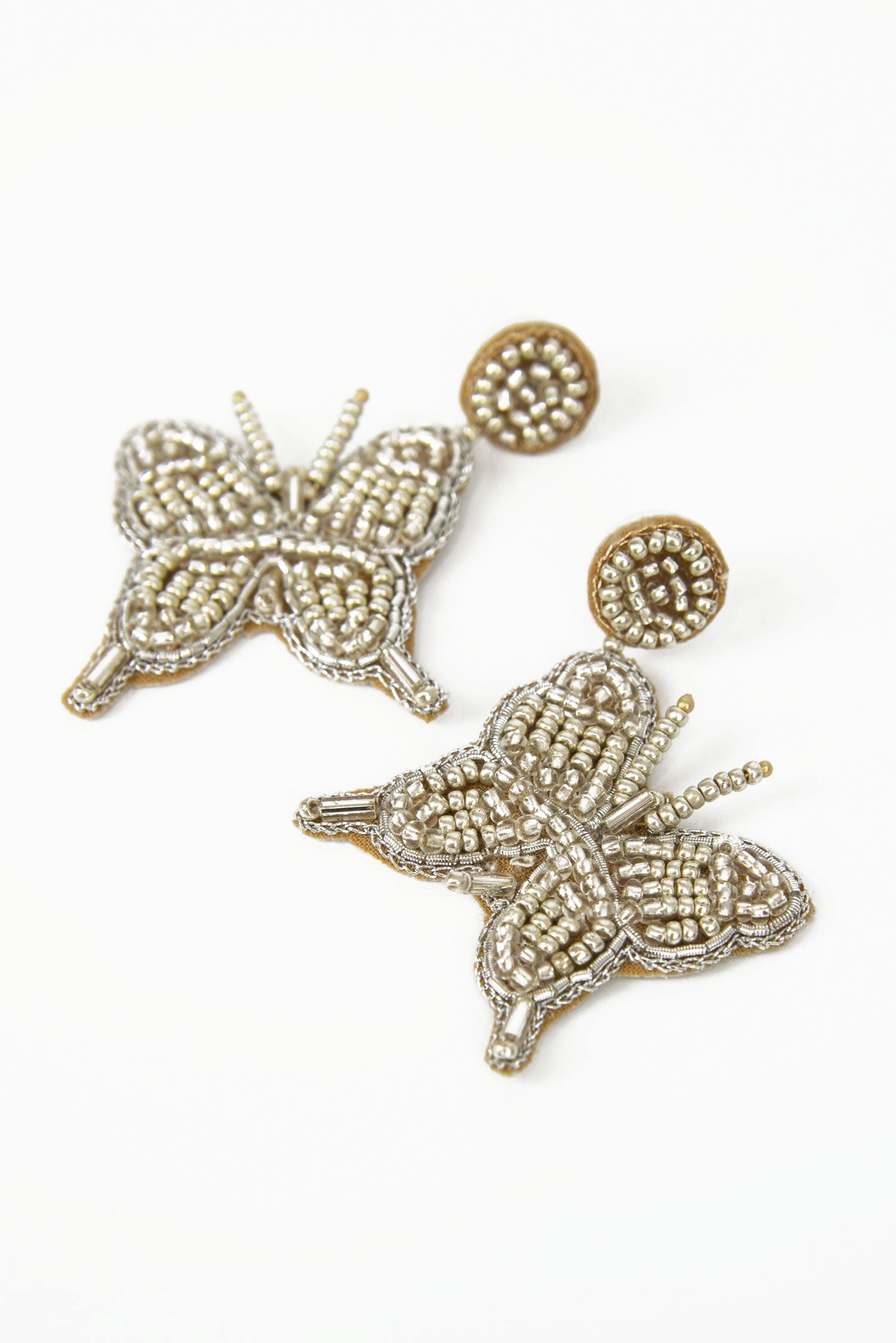SILVER BEADED BUTTERFLY DROPS (7973079515352)