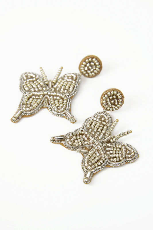 SILVER BEADED BUTTERFLY DROPS (7973079515352)