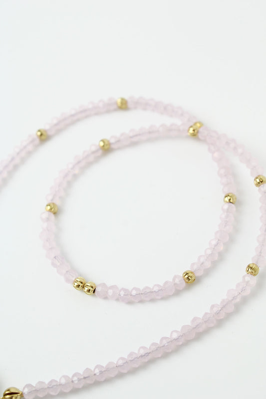 GOLD & FACET BEAD NECKLACE (6596364501179)