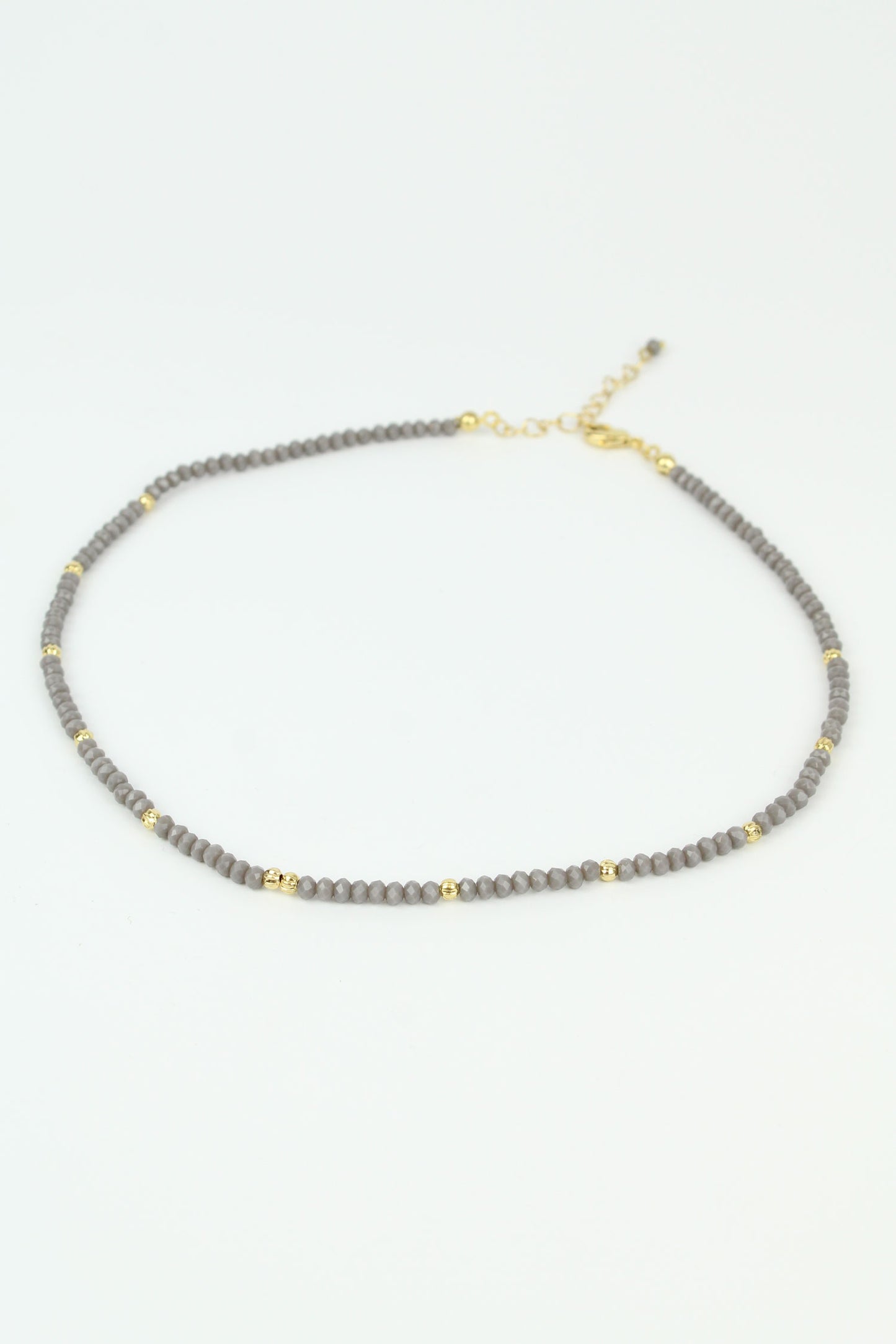 GOLD & FACET BEAD NECKLACE (6596364501179)