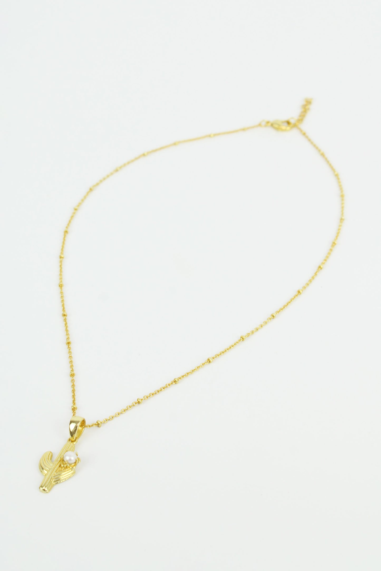 CACTUS & PEARL NECKLACE (7866048479448)