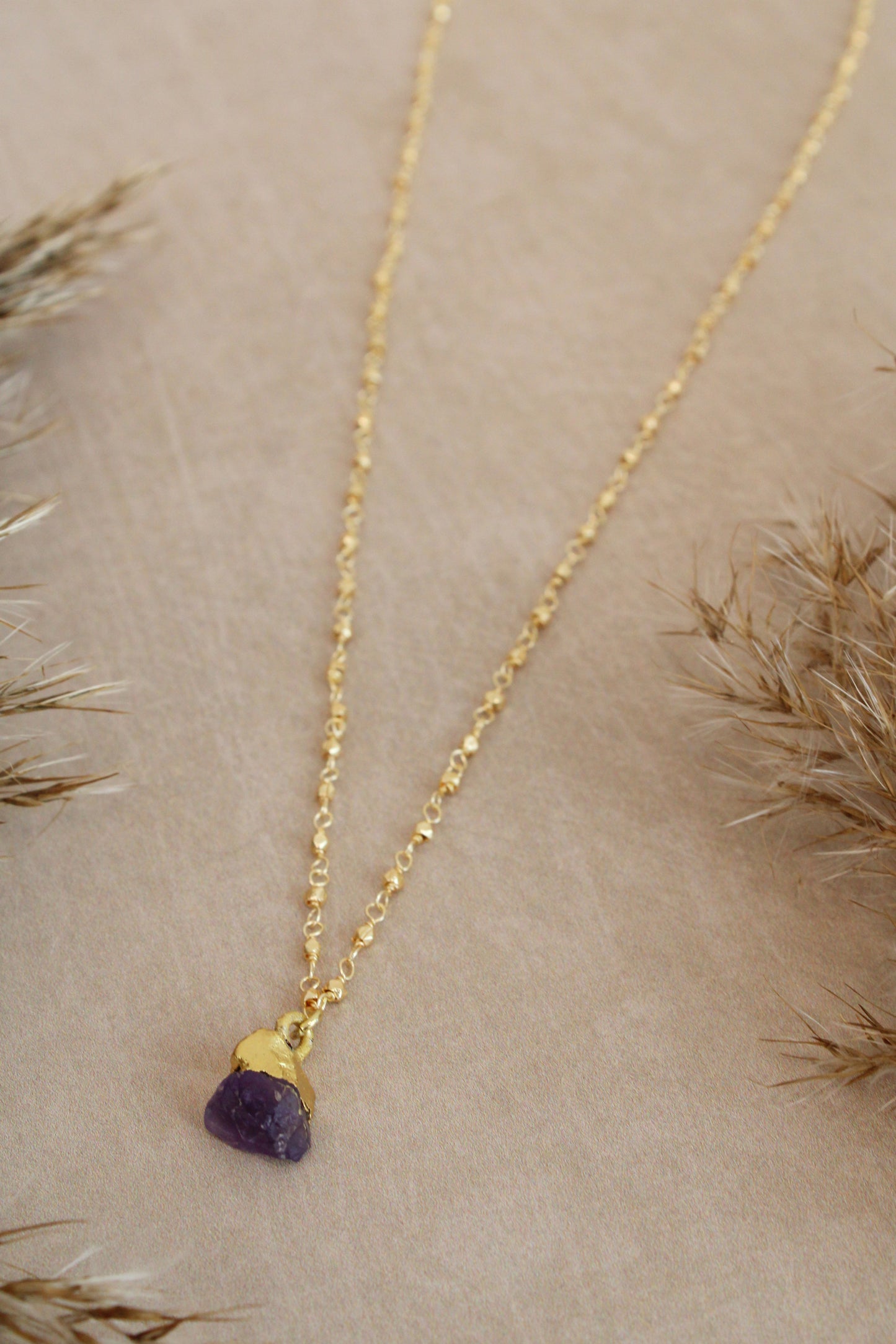 ROUGH STONE & FACET BEAD NECKLACE (7783524499672)