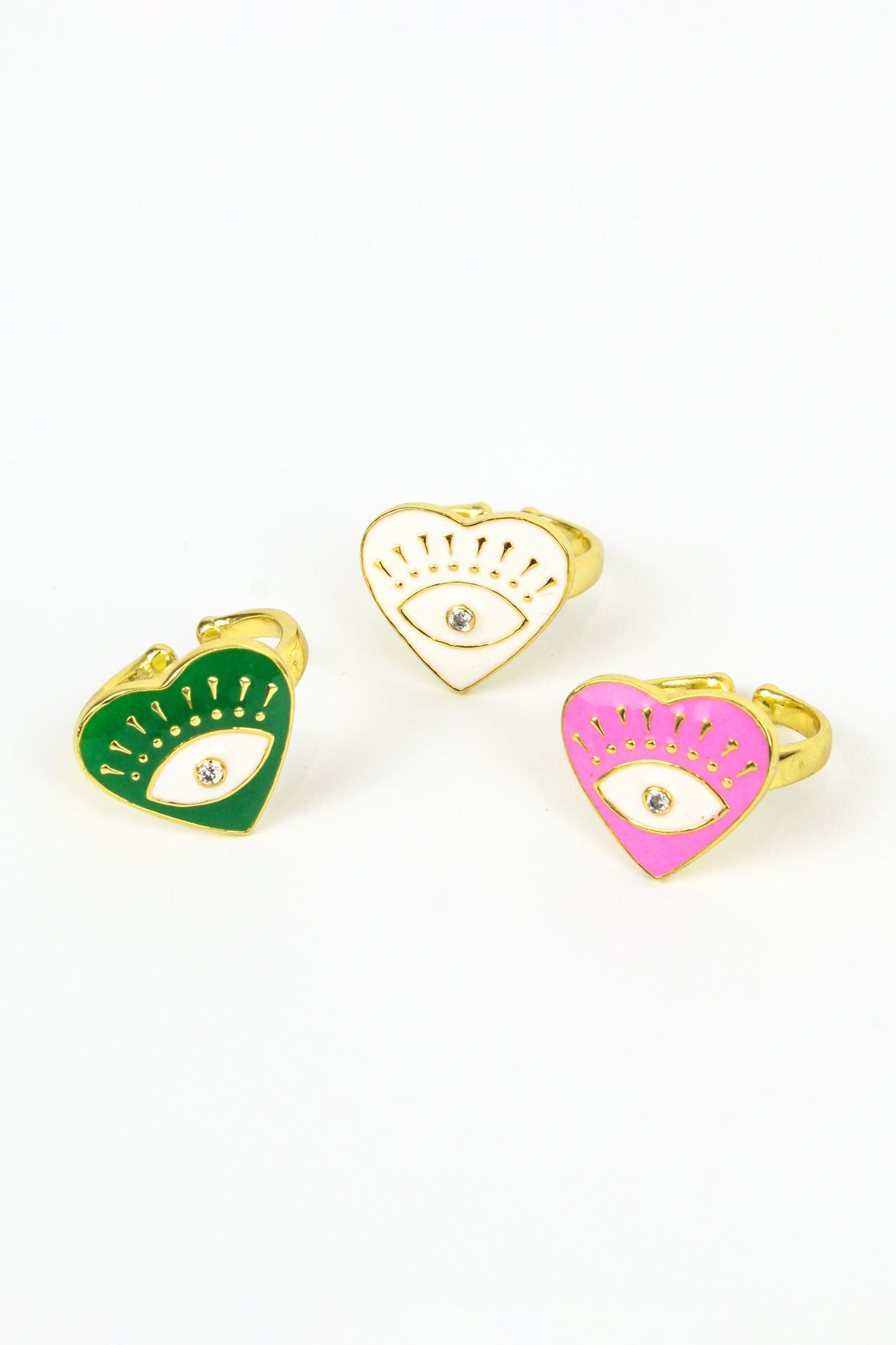 EYE HEART ENAMEL RINGS: PACK OF 3 (7938202992856)