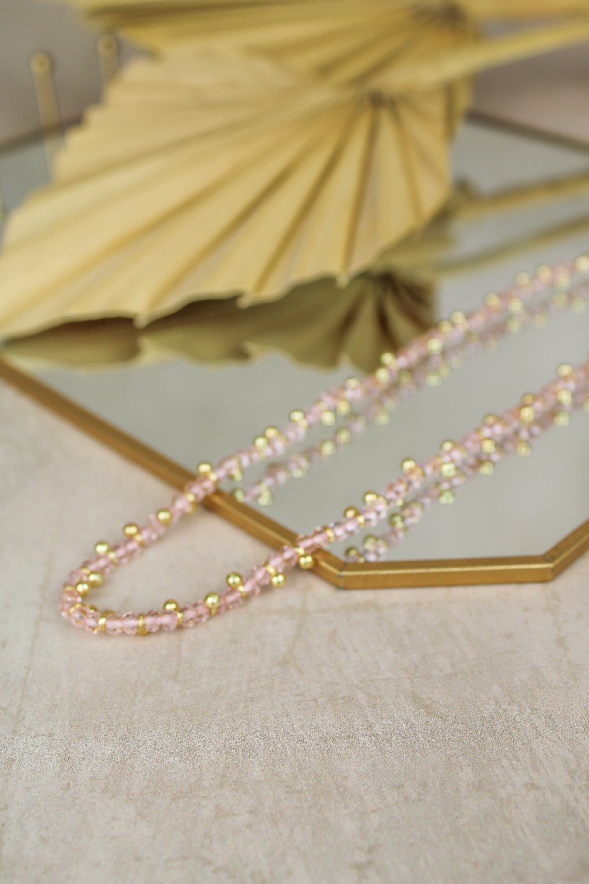 *PREORDER* PINK CORD & BEAD LONG NECKLACE (7573246116056)