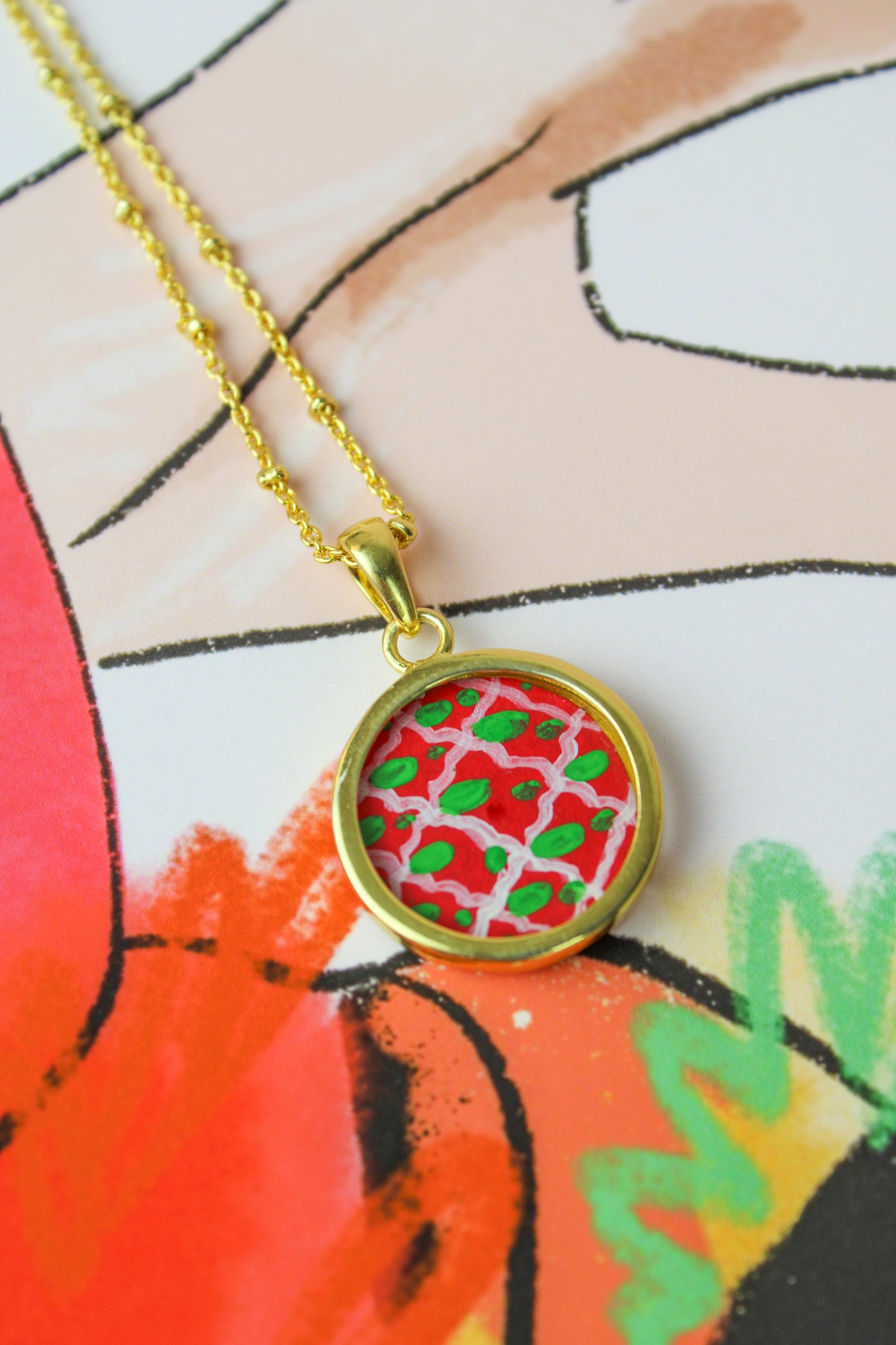 HANDPAINTED FLEUR MEDALLION (7575173562584)