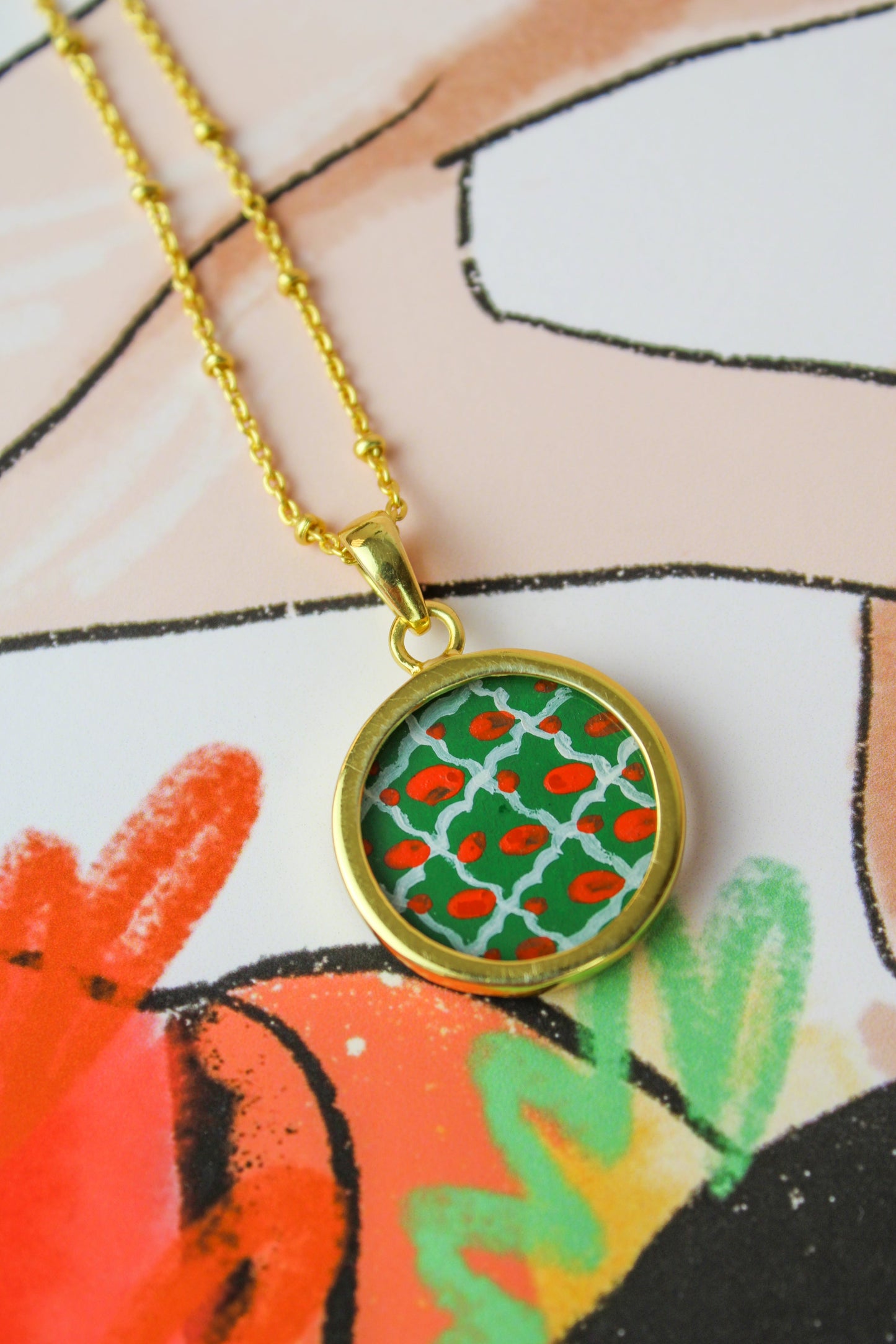 HANDPAINTED FLEUR MEDALLION (7575173562584)