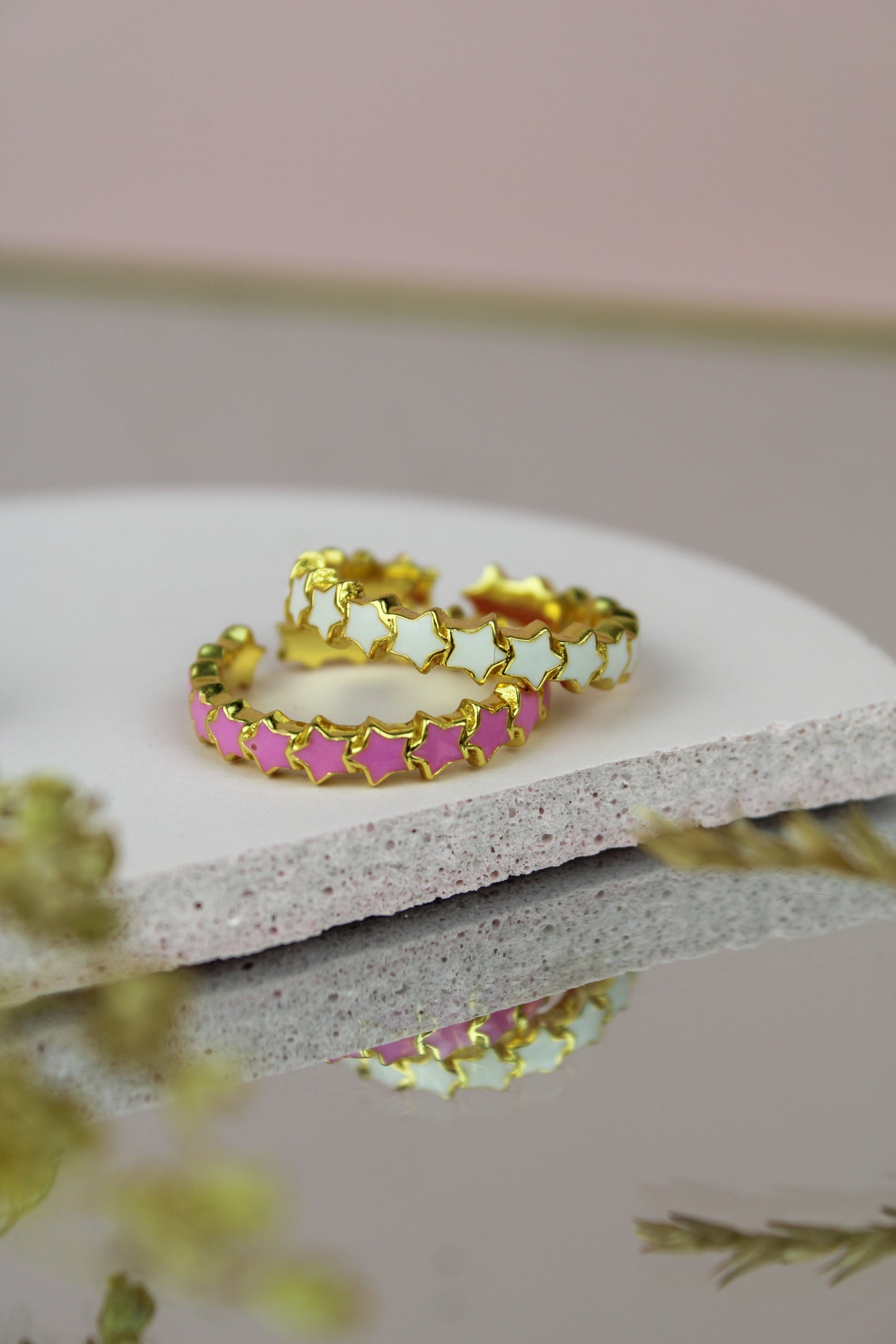 *PREORDER* ENAMEL STAR RINGS TWIN PACK (7575222157528)