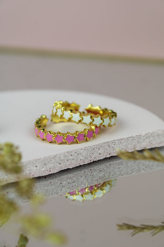 *PREORDER* ENAMEL STAR RINGS TWIN PACK (7575222157528)