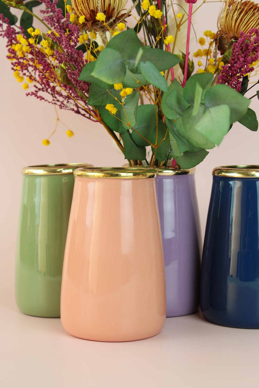 MINI PINK ENAMEL VASE (7766008594648)